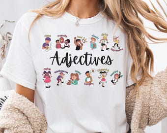 English Teacher Comfort Colors shirt, Grammar Shirt, Teacher Appreciation, English Teacher Funny Tshirt, Grammar Teacher Tee, Cute Adjective