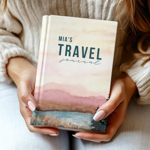 Custom Travel Journal, Personalized Travel Diary, Vacation Journal, Adventure Lover Gift, Camping Journal, Gift for Couple