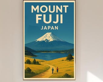 Moderne poster berg Fuji Japan (digitale poster)