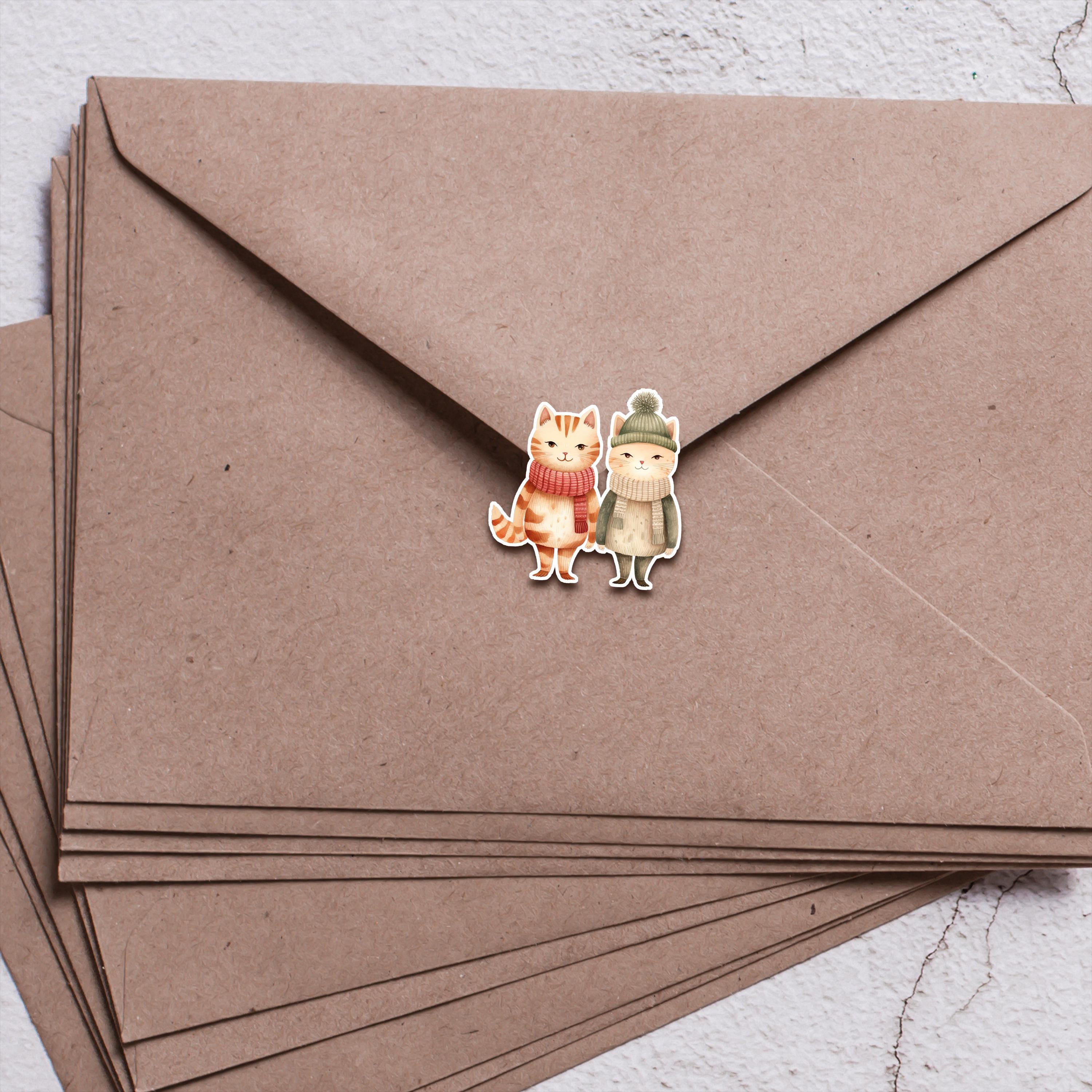 Cozy Winter Cats Sticker Sheets - Cat Stickers, Holiday Stickers - Etsy