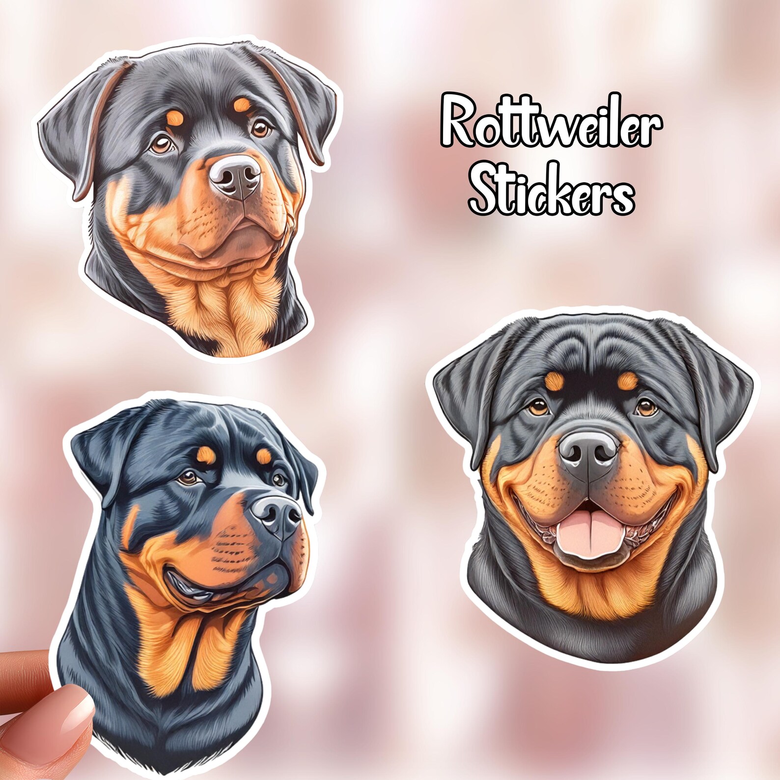 Rottweiler Stickers | Laptop Sticker | Scrapbooking Stickers | Notebook ...