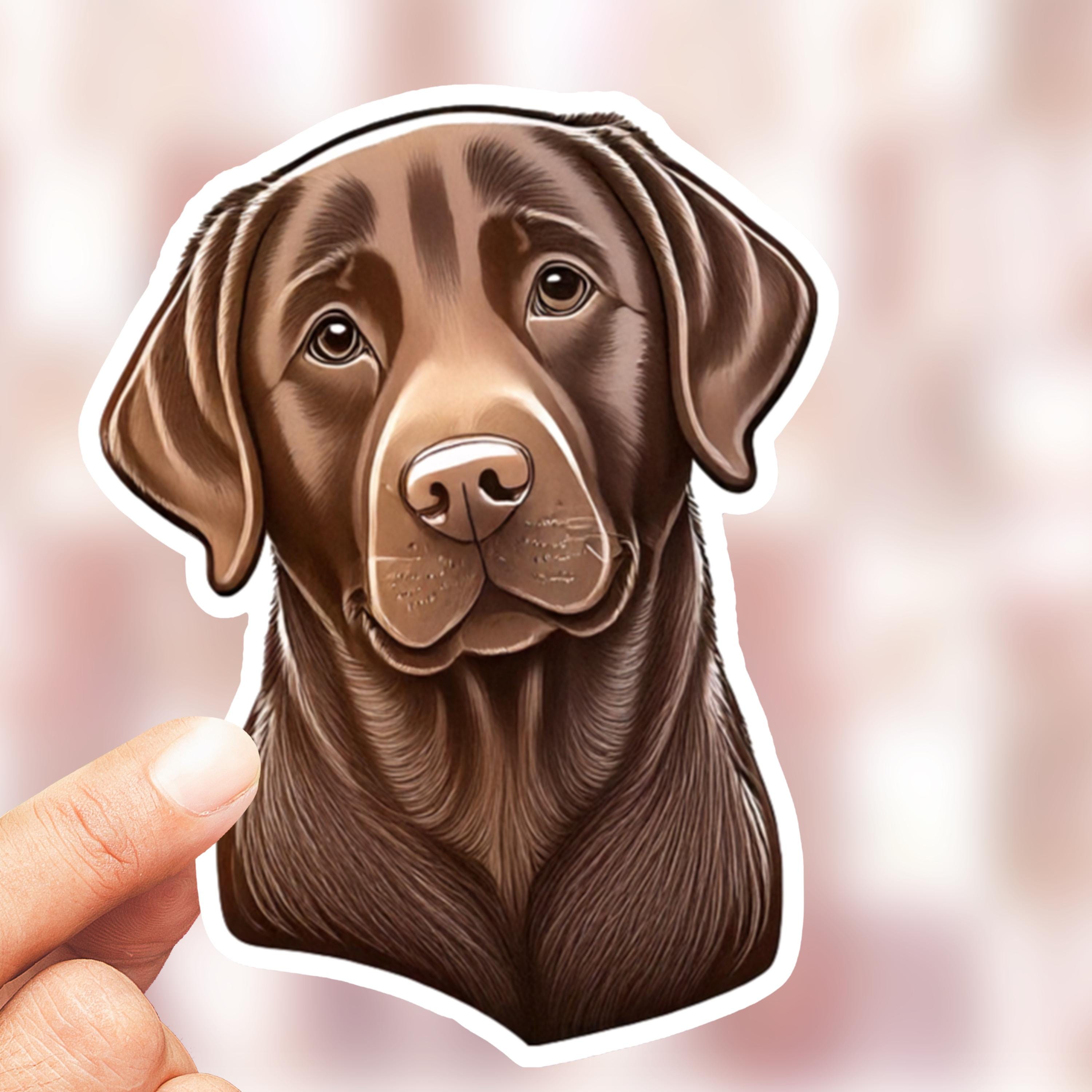 Labrador Retriever Chocolate Stickers | Laptop Sticker | Scrapbooking ...