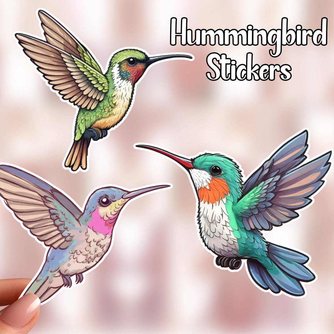 Hummingbird Stickers | Laptop Sticker | Scrapbooking Stickers ...