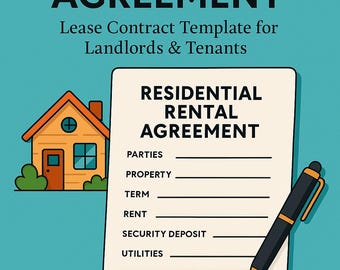 Residential Rental Agreement | Lease Contract Template for Landlords & Tenants