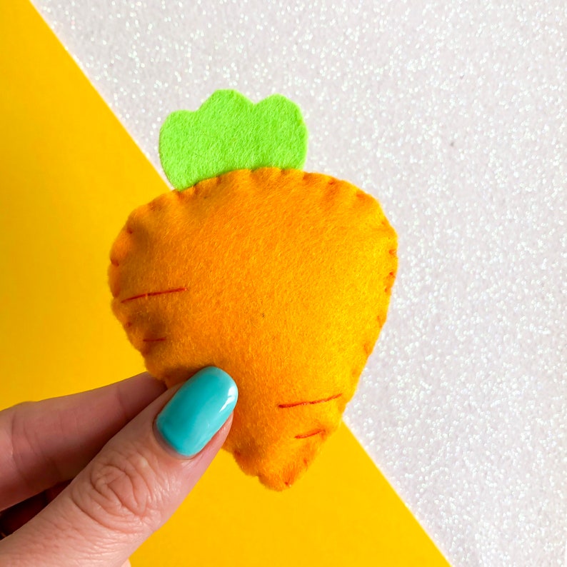 Carrot Felt Cat Toy handmade cat toy organic catnip vegan | Etsy