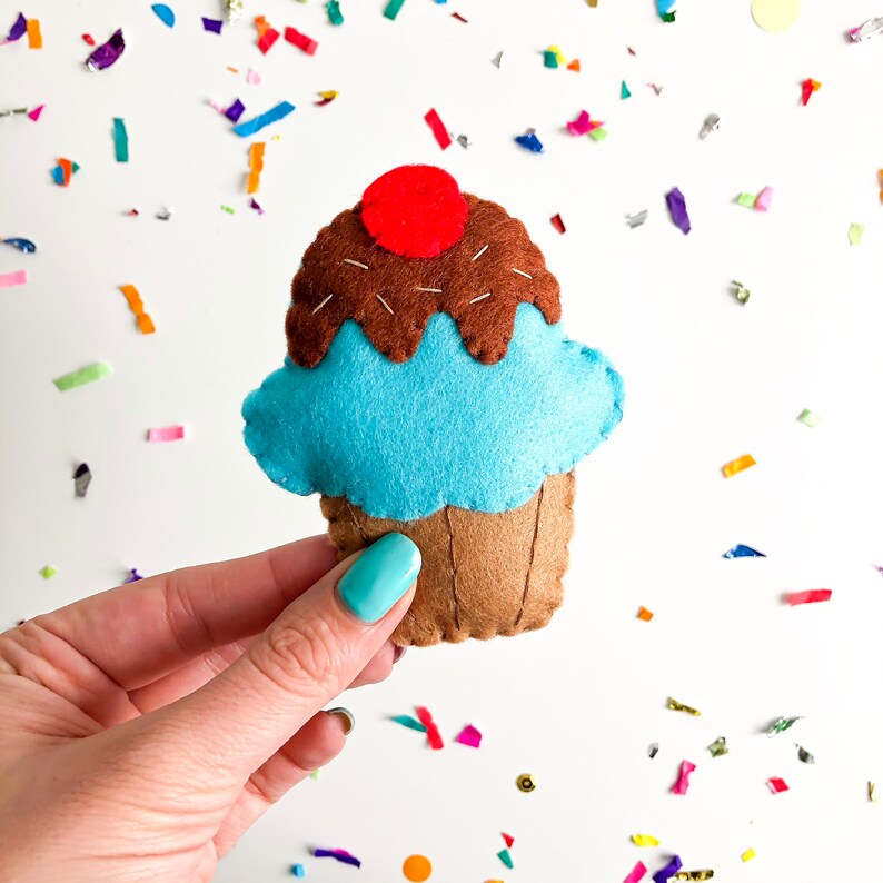 Cupcake Felt Cat Toy Handmade Cat Toy Organic Catnip Vegan Etsy