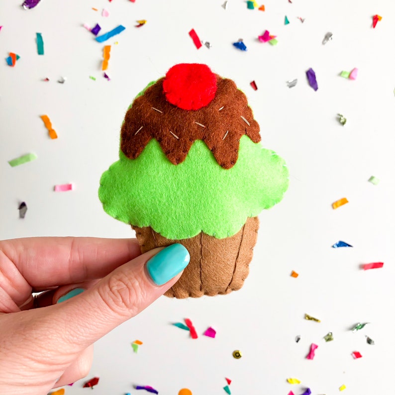 Cupcake Felt Cat Toy Handmade Cat Toy Organic Catnip Vegan Etsy