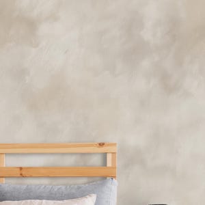 Beige Limewash Wallpaper – Venetian Plaster Texture, Concrete Look, Neutral Textured Removable Peel and Stick Wall Mural Japandi Boho Decor