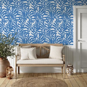 Deep Blue Coastal Wallpaper: Peel and Stick Nautical Wall Mural image 4