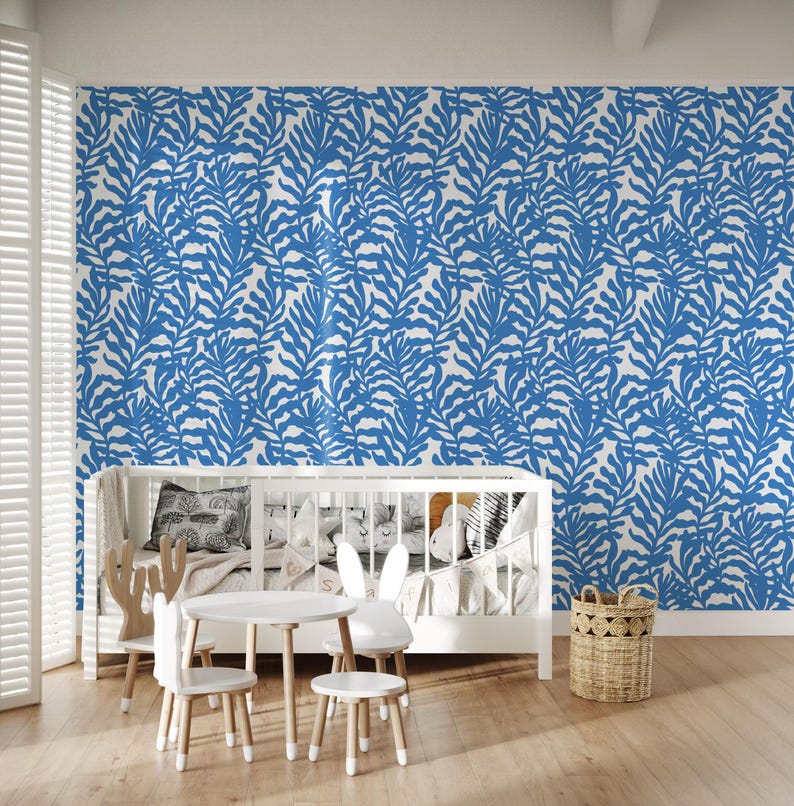 Deep Blue Coastal Wallpaper: Peel and Stick Nautical Wall Mural image 6