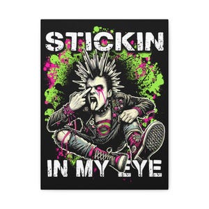 NOFX Punk Canvas Print: Edgy Music Decor, &#39;Stickin&#39; in My Eye&#39;