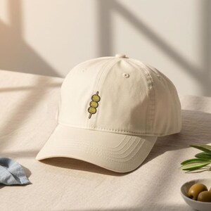 Casquette brodée olive, casquette de baseball Tiny Icon pour tous les jours