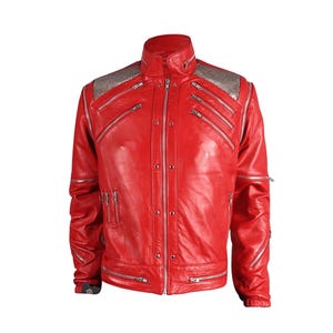 Michael Jackson Beat It Red Leather Jacket: 80s Pop Star Cosplay