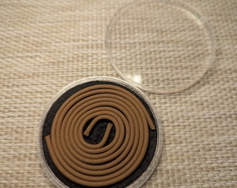 Premium 2-Hour Oriole-Hued Green Kyara Incense Coils. Pack of 6 coils. Cultivated Kyara. Individual Case.
