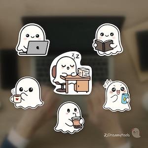 Stickers fantômes au travail | Stickers bureau, café, Boba, bureau