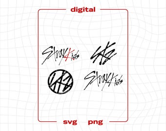 SKZ Bundle: 4 Designs in SVG | PNG | Cricut & Canva Compatible