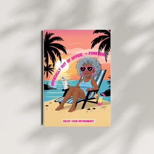 Carte de retraite amusante • Téléchargement numérique • Carte imprimable • Thème de la plage • Bonne retraite