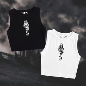 Dark Mark Crop Tank | Dark Wizard Crop Tank Top | Halloween Horror Night Crop Top