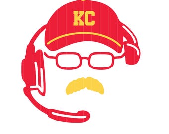 Kansas City Football Coach SVG PNG, American Football Design (Digital Download)
