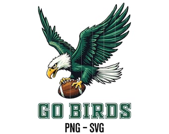 Philadelphia Eagles SVG, Football Go Birds PNG, Cricut Silhouette Cut File