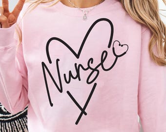 School Nurse Heart Design PNG, Back To School, Appreciation Gift