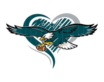 Philly Football Eagle SVG PNG, Retro Bird Gang Design (Digital Files)