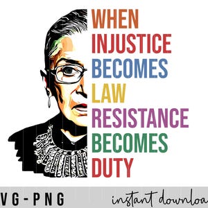 RBG Pro Wahl Zitat PNG SVG, Frauenrechte (Digitaler Download)