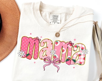 Retro Mama Strawberry PNG, Summer Berry, Floral Download (300 DPI)