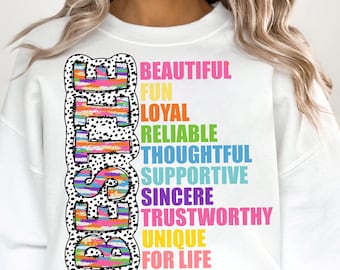 Preppy Besties Leopard PNG Image, Brushstroke Design (Digital Download)