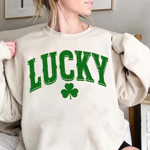 Lucky Varsity Png, St Patrick&#39;s Day Png, Retro Shamrock Png,  St Patrick&#39;s Day Shirt Svg , Lucky png, St. Paddy&#39;s Day , Feeling Lucky png