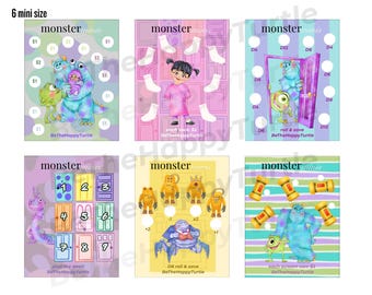 Digital Download | Monsters Behind Doors Mini Collection Bundle | Savings Challenge | A7