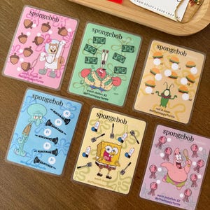 spongebob card binder Trading an assortment of stickers Free small binders