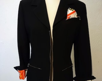 Vintage Moschino C'EST COMME CA Blazer mit rotem Tänzerinnenfutter - la grande Kollektion - italienischer Designer - Größe M