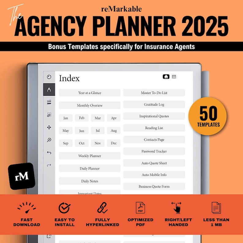 The Agency Planner Undated for Business Professionals (Right-Handed Edition)