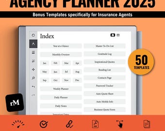The Agency Planner Undated – Edizione per mancini / Strumento di produttività per professionisti aziendali Digitale e stampabile