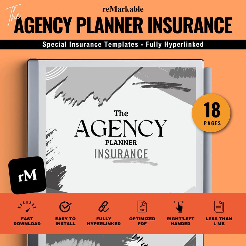 The Agency Planner Insurance – Dated Daily Planner for Left-Handed Professionals
