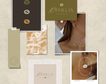 Elegantes Semi-Custom Brand Kit: Schmuck, Wellness, Boutique Branding