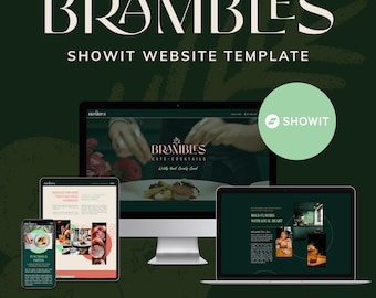 Plantilla web Showit para cafeterías, bares de cócteles, bares de vinos, locales de brunch, food trucks y bistrós.