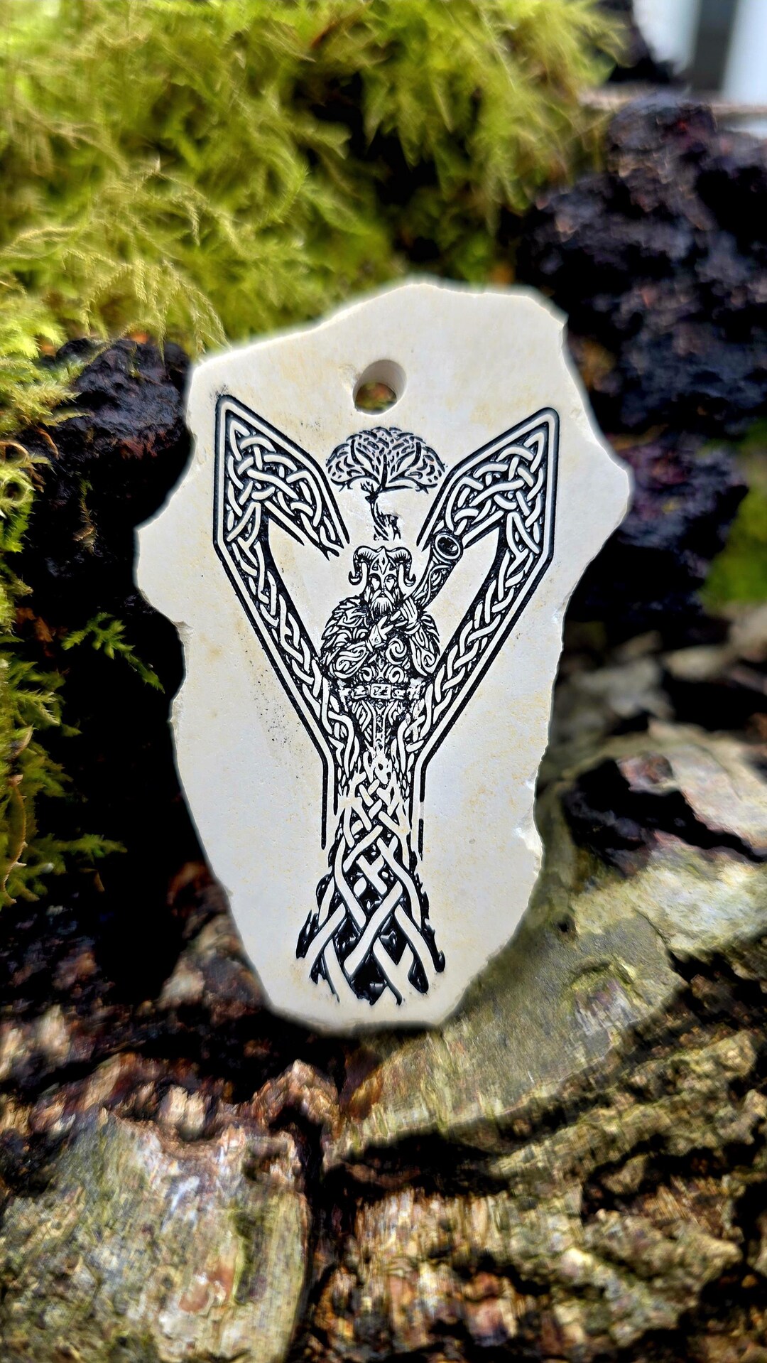 ALGIZ Rune Pendant – 15th Elder Futhark Norse Viking Dual-sided Pagan ...