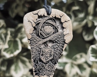 Womb of the Stars – Omaphen DNA Spiral Amulet | Carved Stone Galaxy Talisman  NEW MEDITERRANEAN Stone