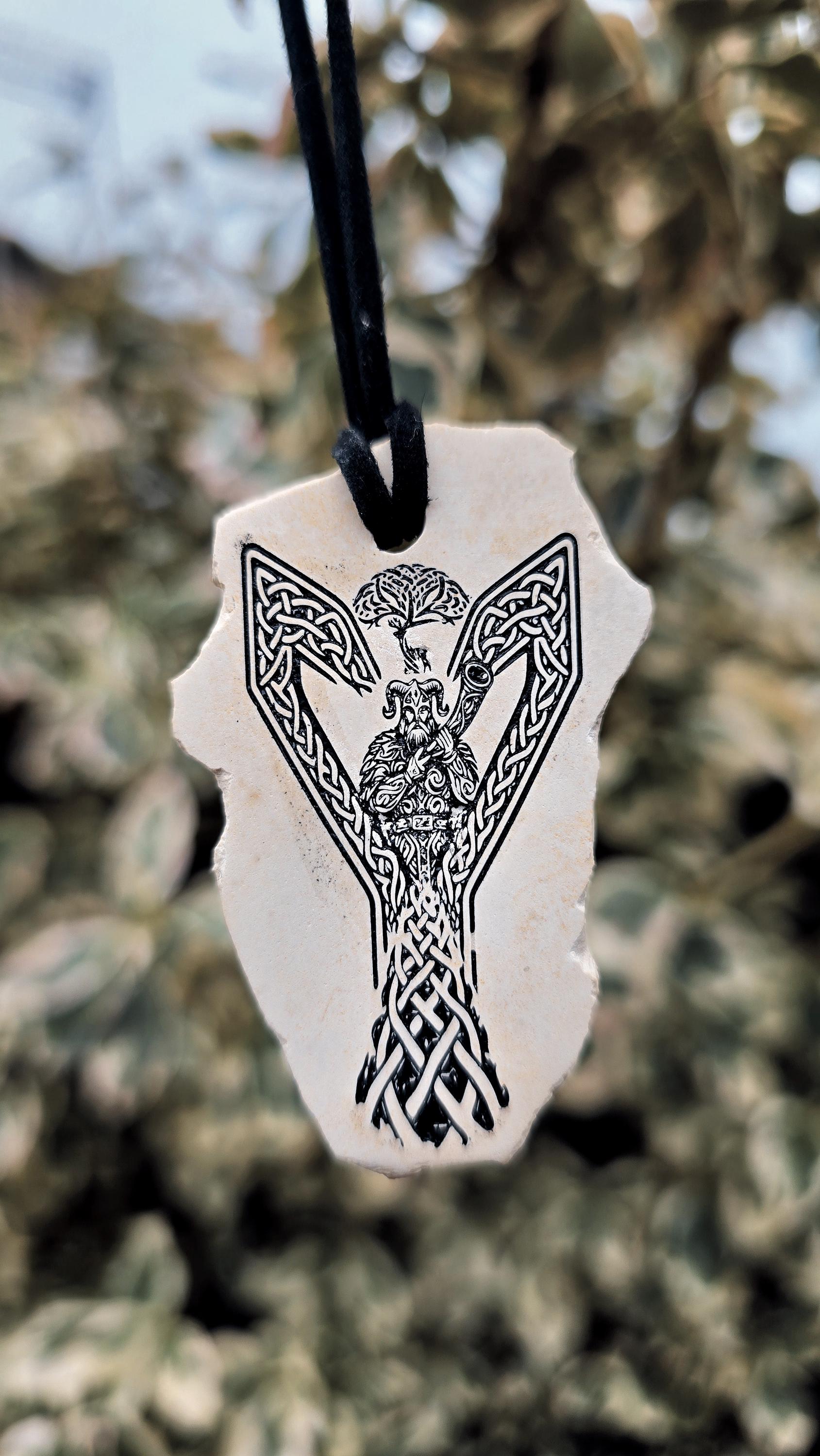 ALGIZ Rune Pendant – 15th Elder Futhark Norse Viking Dual-sided Pagan ...