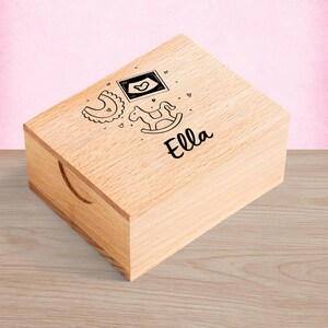 Pregnancy Keepsake Custom Photo Box Memory Picture Box Personalized Pull Out Picture Gift for New Mom Ultrasound Photo Gift for New Parents