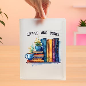 Book Lover Gift Idea Custom Flower Holder Personalized Acrylic Flower Book Vase for Desk Unique Decor for Bookworms Gift Idea for Readers