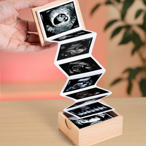Gift for New Parents Custom Picture Box Ultrasound Photos Pull Out Memory Keepsake Box Personalized Gift Idea for Pregnancy Custom Gift