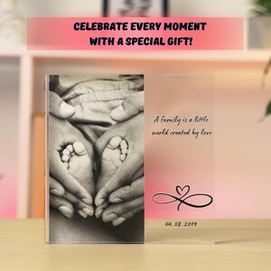 Acrylic Photo Block Custom Personalized Picture Acrylic Glass Block Frame Photo Decoration Unique Gift Photo on Acrylic Picture Desk Decor