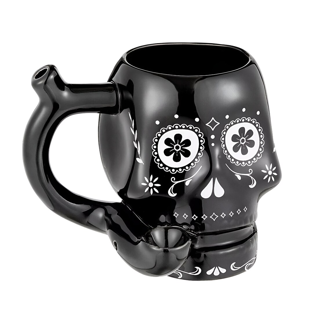 Skull Roast & Toast Mug - Black - Etsy