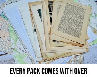 Vintage Paper Ephemera Pack 30 Pieces Junk Journal Supplies Scrapbook Book Pages Coffee Dyed