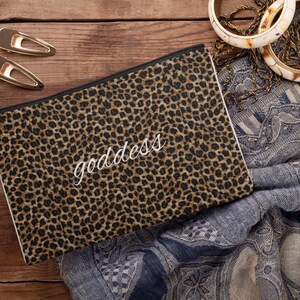 Leopard Print Goddess Mini Clutch Bag
