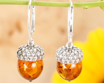 Orecchini Pendenti In Ambra Azteca, Argento Sterling 925 - Foto 5