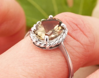 Rauchquarz Ring - 925 Sterling Silber